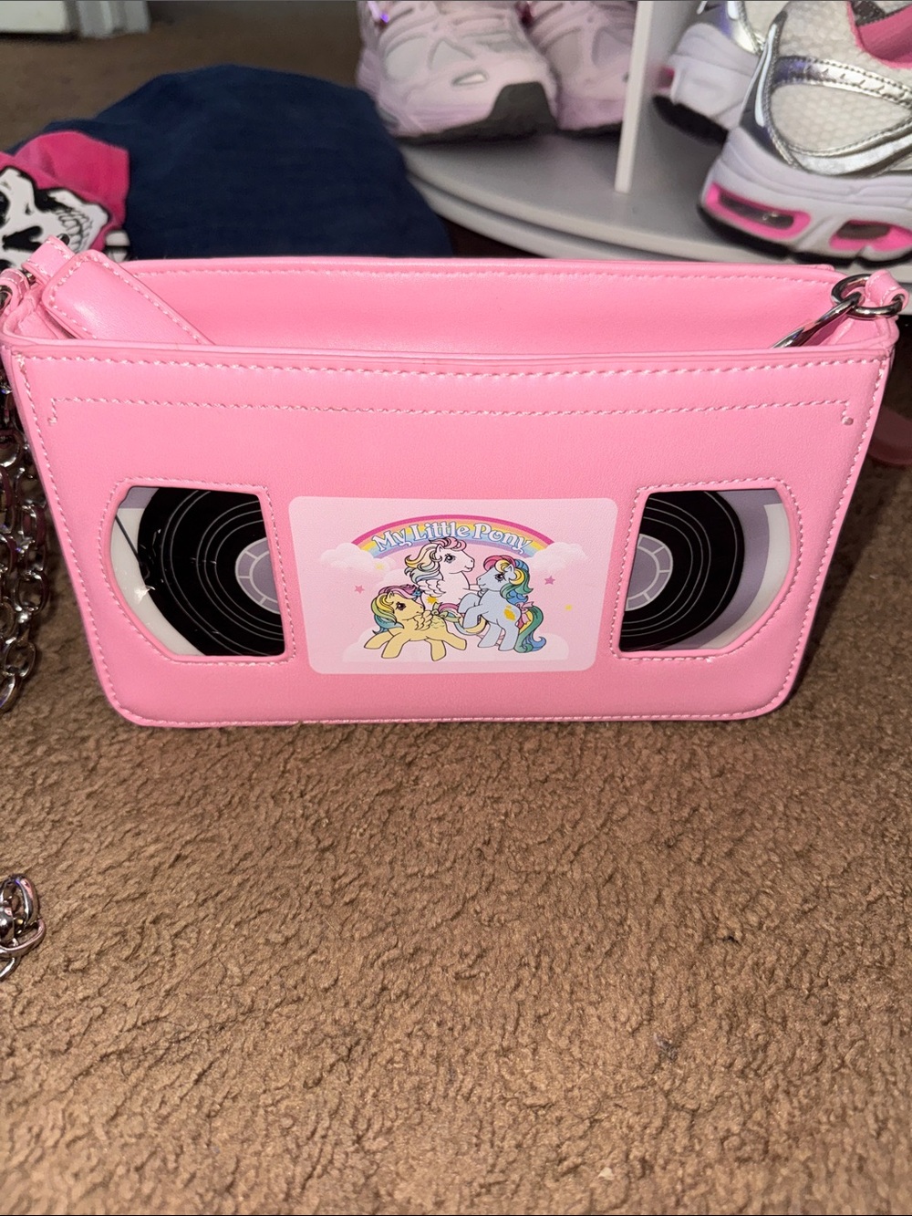 Dolls Kill Pink My Little Pony VHS Crossbody Bag - Picture 4 of 4